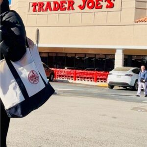 Stylish Black and White Tote Bag